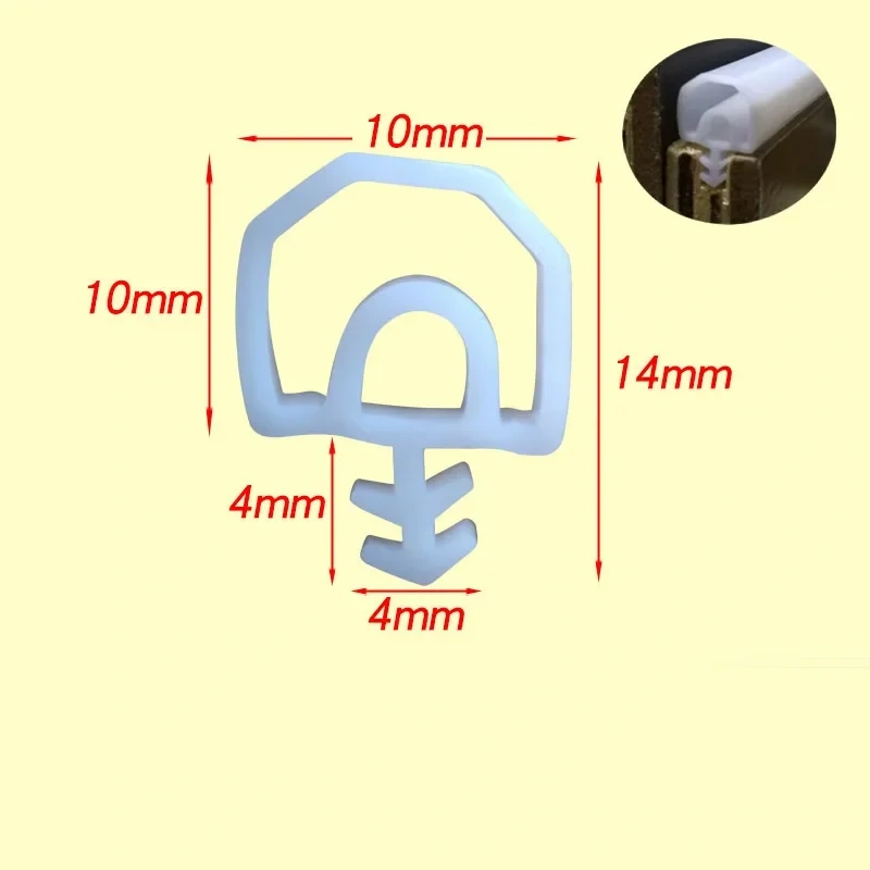 New generation of silicon rubber sealing strips crash soundproof door thong strip door window sealed slot type square premium 5m