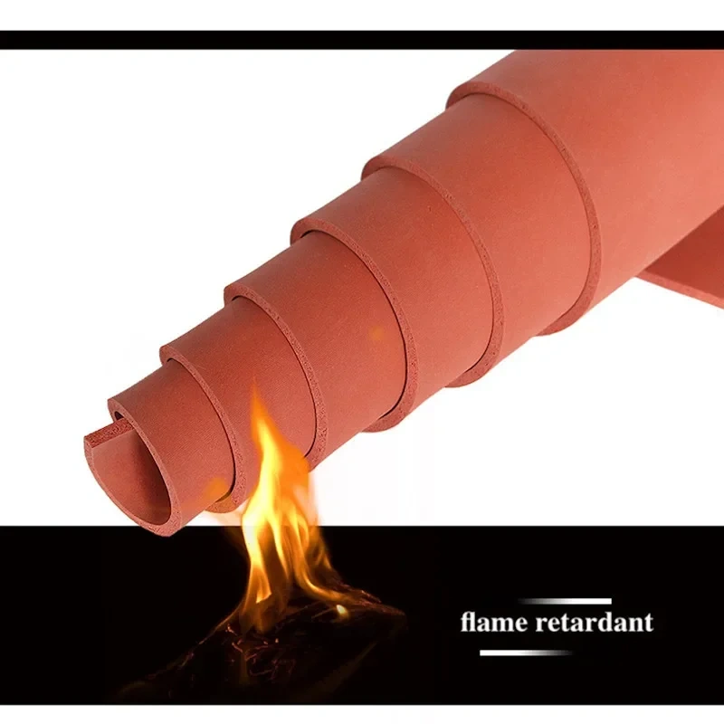 1x Silicone Foam Slab Plate Sheet Board Heat Insulation Blanket 140/170/230/250/260/280 x 150/160/170/180/200mm Red