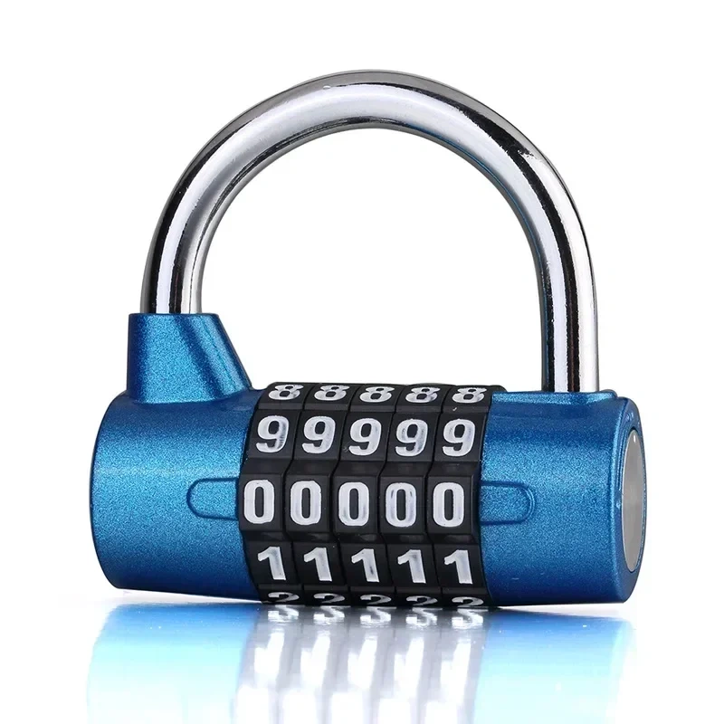 5 Dial Digit Number Combination Travel Password Lock Combination Padlock Zinc Alloy 5 Colors coded lock Security Safely Code new