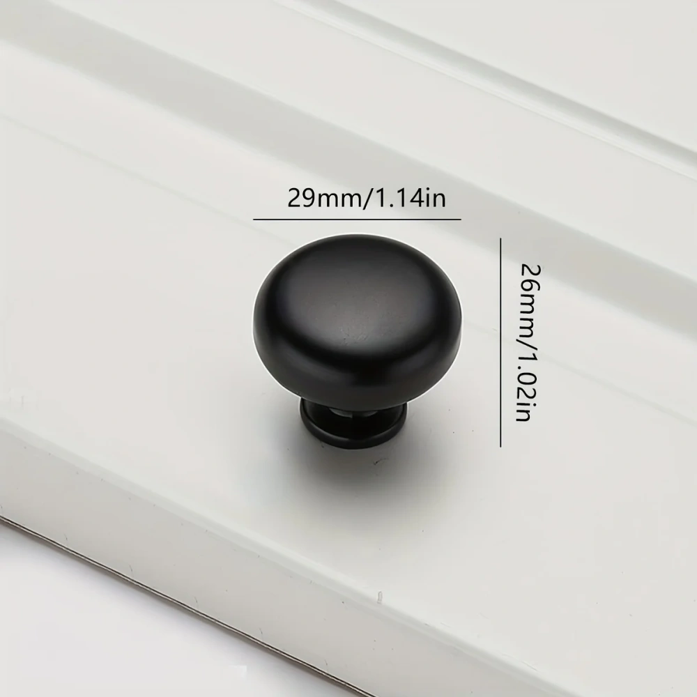 1pc Aluminum Alloy Black Cabinet Handles, American Style Solid Kitchen Cupboard Pulls, Drawer Knobs, Furniture Hardware
