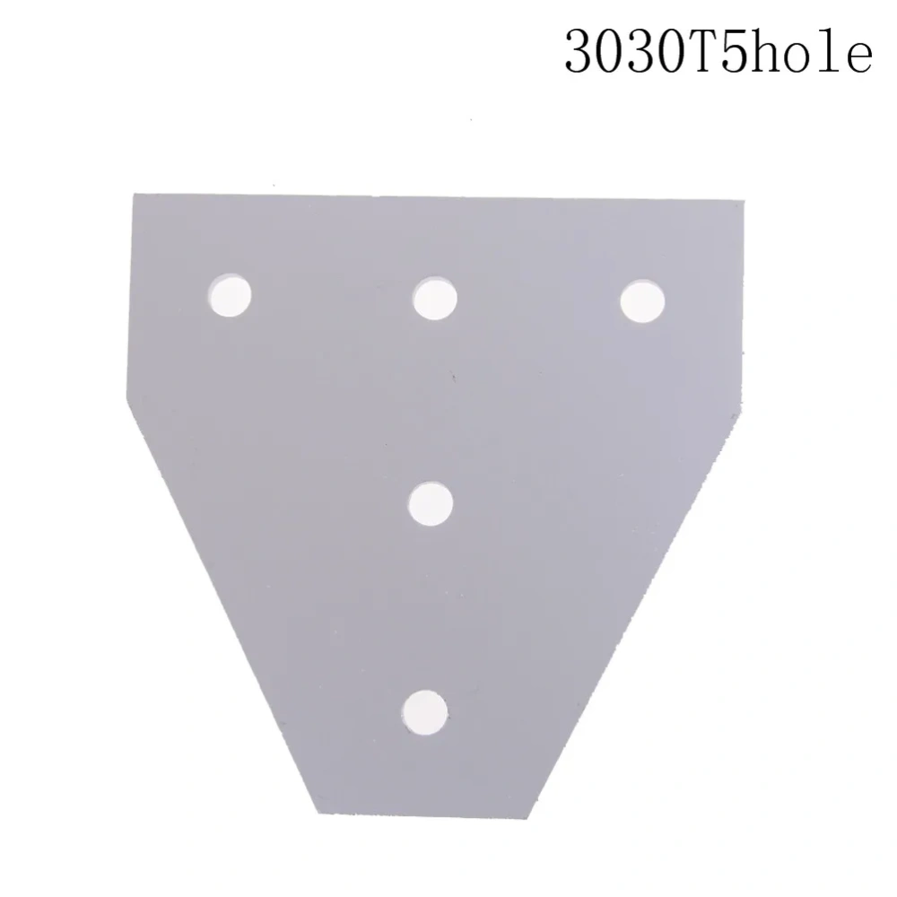 New 6063-T6 Joint Board Plate Corner Angle Bracket Connection Joint Strip for Aluminum Profile 2020 3030 with 5 holes