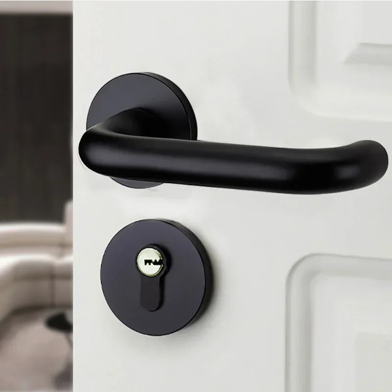Aluminium Mechanische Lock Continental Indoor Minimalistische interieur deurklink slot Beveiliging Cilinder Mute Deurslot
