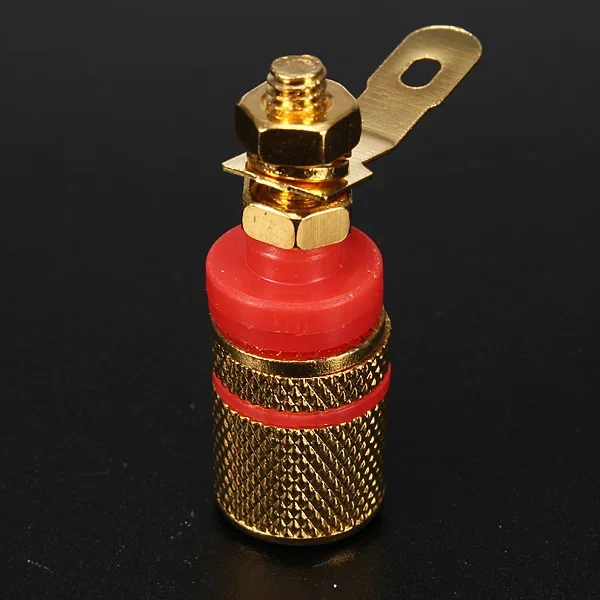 20pcs Gold Plated Amplifier Speaker Terminal Binding Post Banana Plug Socket Connector Suitable for 4mm banana plugs