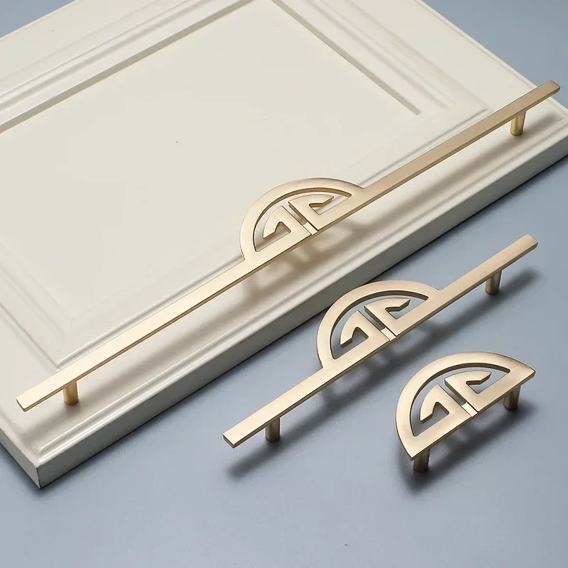 1pcs New Chinese Wardrobe Door Handle Golden Cabinet Door  Drawer Shoe Cabinet  Lengthened  Furniture Hardware