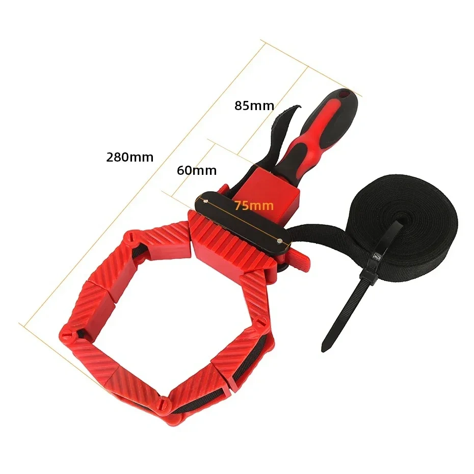 Multifunction Belt Clamping Tools Woodworking Tool Quick Adjustable Nylon Belt Clamp Polygonal Clip 90 Degres Strap Clip