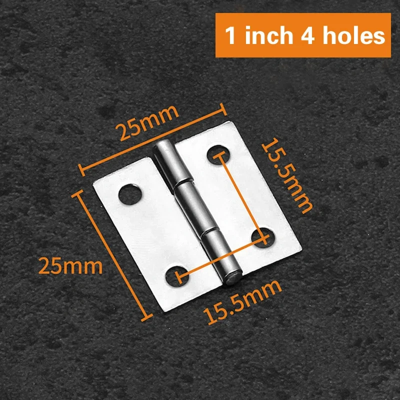 304 Stainless Steel Flat Hinge Cabinet Doors 1 inch 1.5 inch 2inch 2.5 inch 3inch 4inch Windows Hinge Wooden Box Mini Hinge