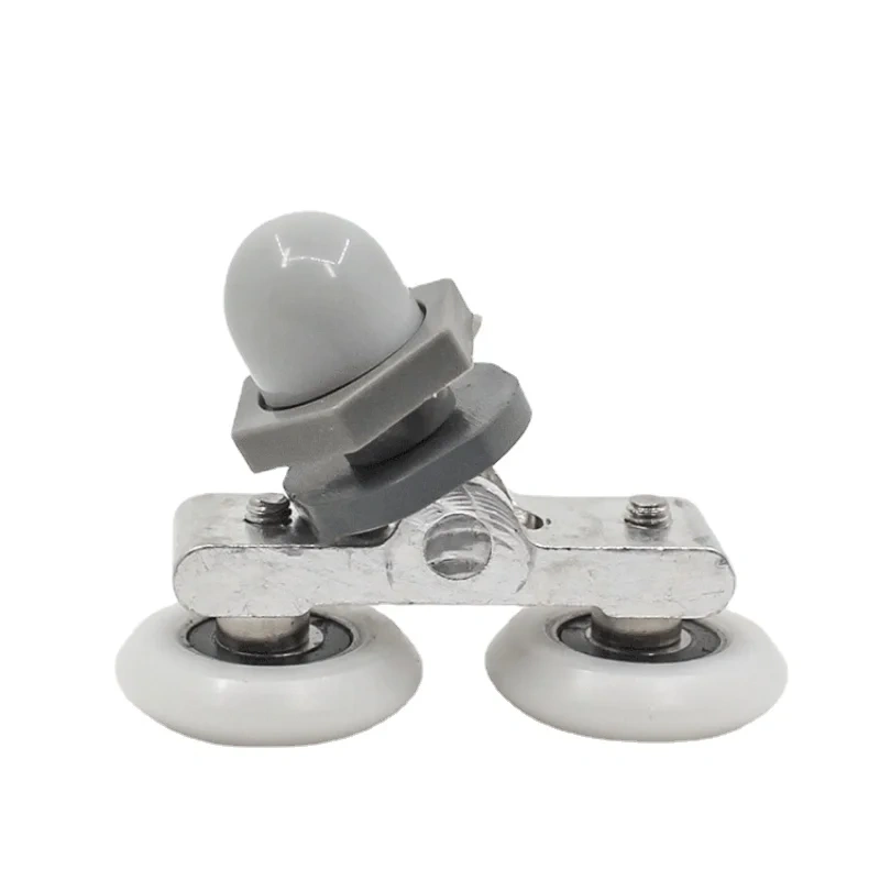 4pcs Diameter 25mm Double twin shower door rollers  runners pulley Aluminum Slide door Wheels for Arc/Straight Glass door