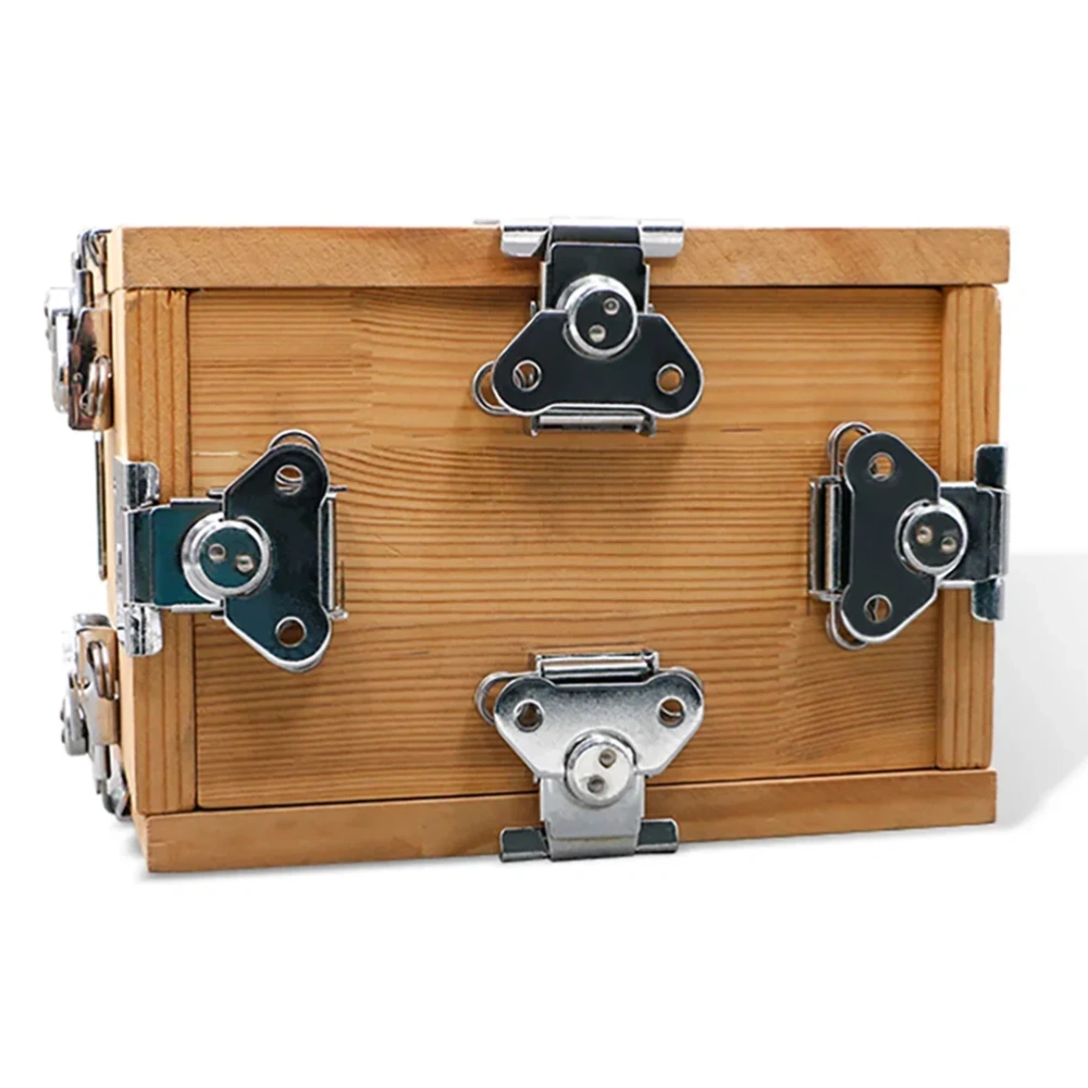 4Pcs Butterfly Lock Stainless Steel Buckle Latches Butterflies Toggle Clamp Mini Padlock Wooden Accessories Keeper Box