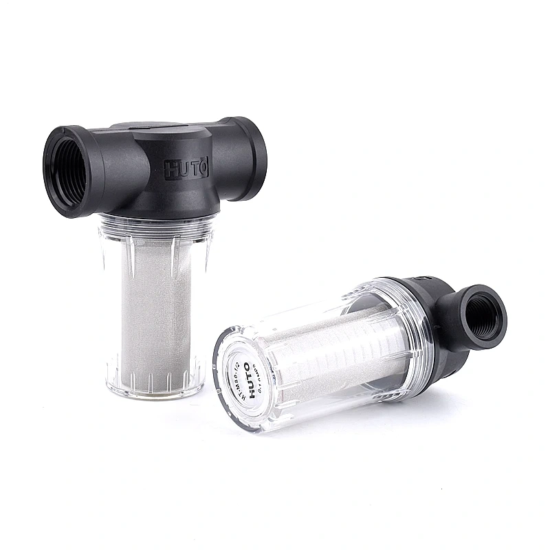 100/250 Mesh Garden Pond Watering Filter 1/2~1Inch Inline Mesh Strainer Water Pump Filter Irrigation High Flow Pipeline Filters