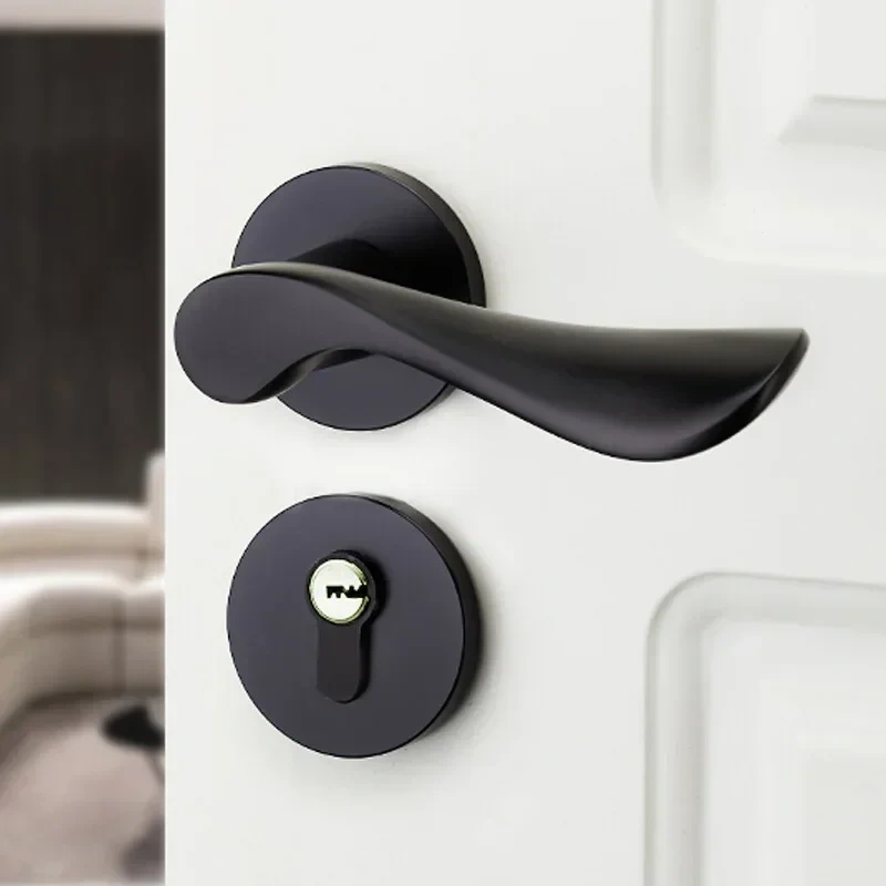 Aluminium Mechanische Lock Continental Indoor Minimalistische interieur deurklink slot Beveiliging Cilinder Mute Deurslot
