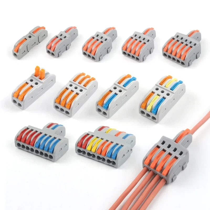 1in multiple out Quick Wiring Connector Universal Splitter wiring cable Push-in Can Combined Butt Home Terminal Block