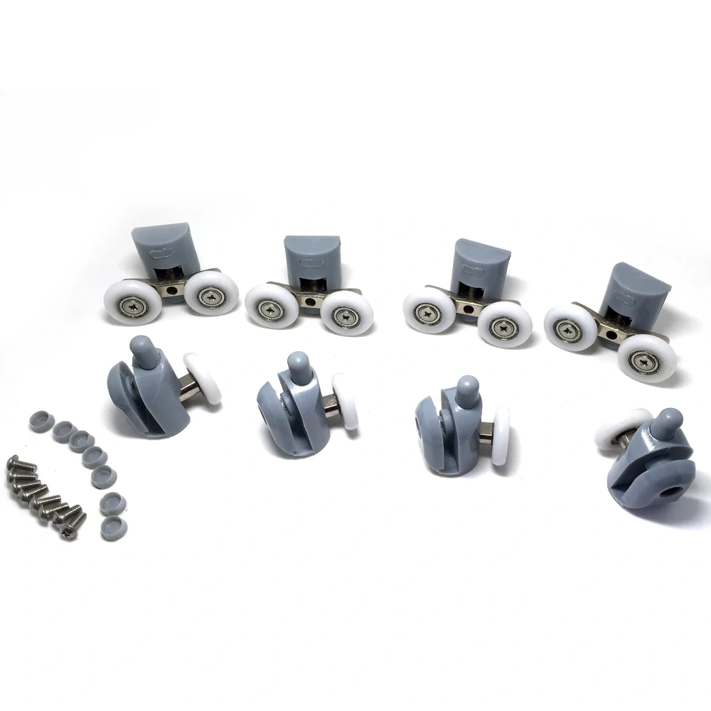 4pcs Shower Rooms Cabins Pulley &Shower Room Roller /Runners/Wheels/Pulleys Diameter 2double Top +2 Singel Bottom