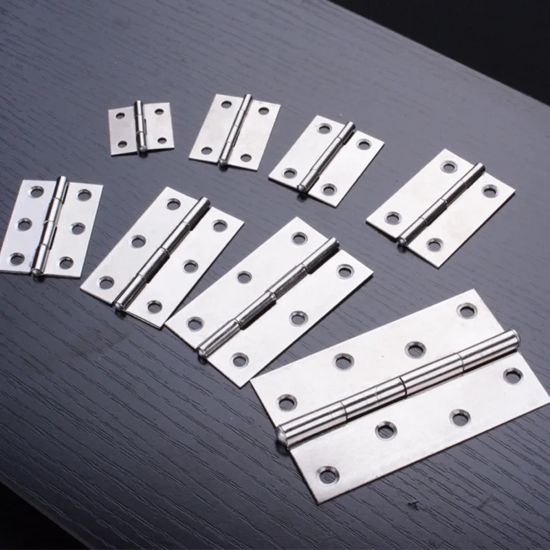 304 Stainless Steel Flat Hinge Cabinet Doors 1 inch 1.5 inch 2inch 2.5 inch 3inch 4inch Windows Hinge Wooden Box Mini Hinge