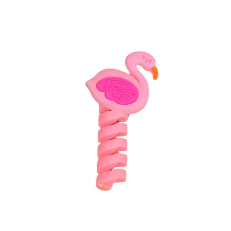 Cartoon spiral data cable charging cable silicone protective cover break protective cover silicone winding device  Protector