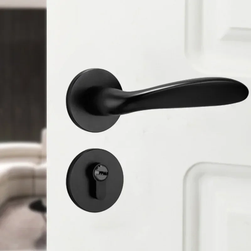 Aluminium Mechanische Lock Continental Indoor Minimalistische interieur deurklink slot Beveiliging Cilinder Mute Deurslot