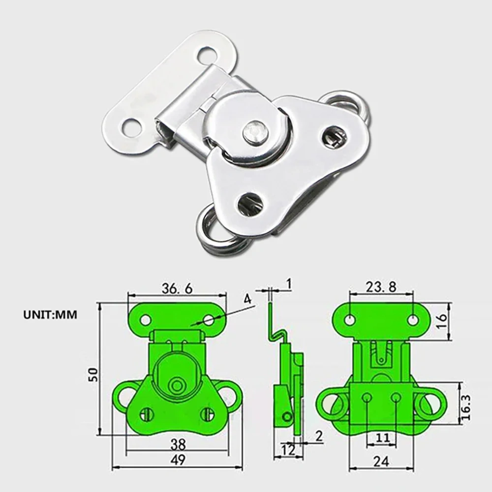 4Pcs Butterfly Lock Stainless Steel Buckle Latches Butterflies Toggle Clamp Mini Padlock Wooden Accessories Keeper Box