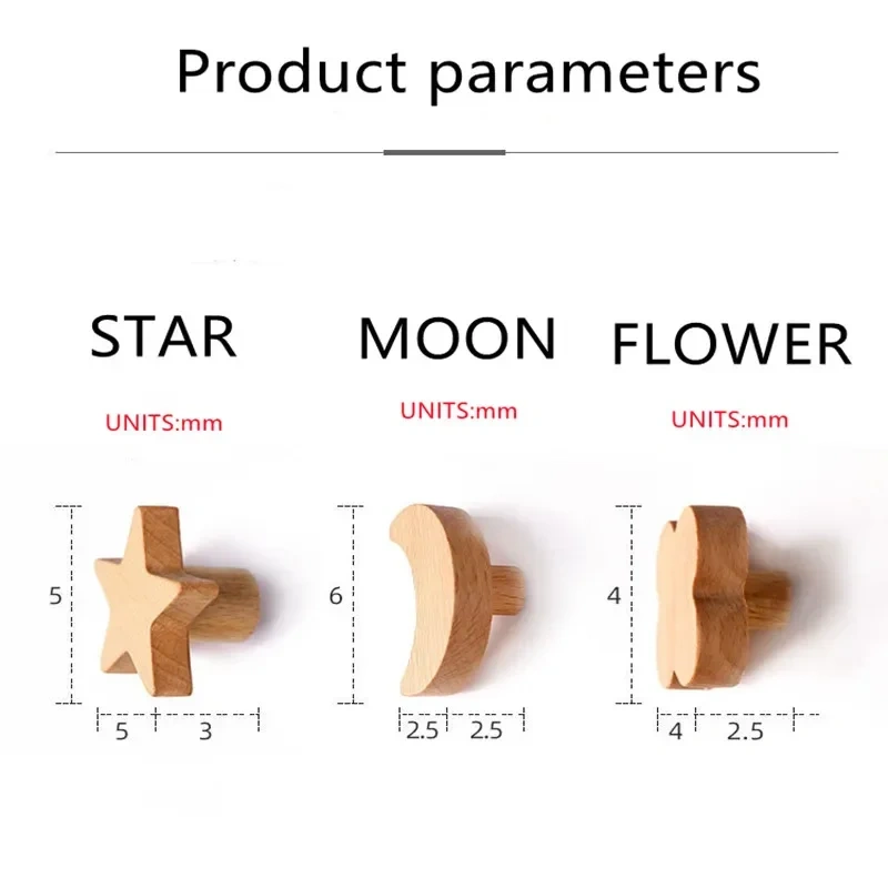 Children's Room Decorative Hooks Wood Wall Hooks Star Key Hook Modern Creative Coat Hook Rack Wall Hanger Bag Hooks for Hanging