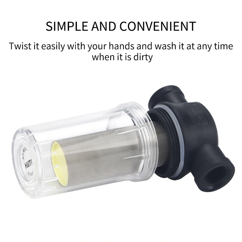 100/250 Mesh Garden Pond Watering Filter 1/2~1Inch Inline Mesh Strainer Water Pump Filter Irrigation High Flow Pipeline Filters