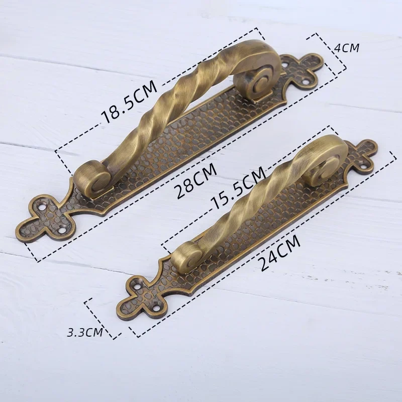 1pcs European Style Retro Brass Door Handles Living Room Bedroom Bronze Door Handles for Interior Doors Handles for Furniture