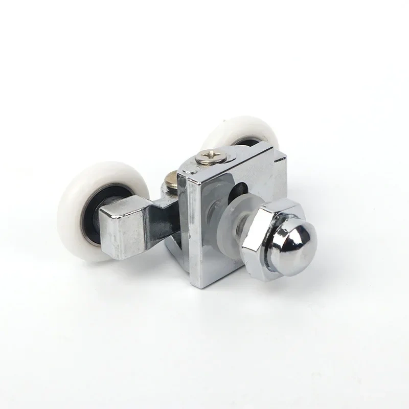 1pcs 23/25mm Electroplated aluminum alloy spring wheel bathroom glass door pulley double pulley Shower room accessories