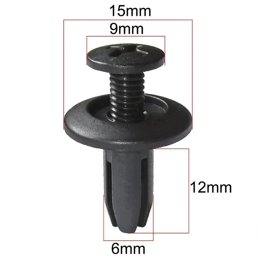 50pcs Car Body 8/6mm Hole Dia Plastic Rivets Fender Bumper Push Pin Clip Universal Car Fasteners Clip Car Accessories Tool