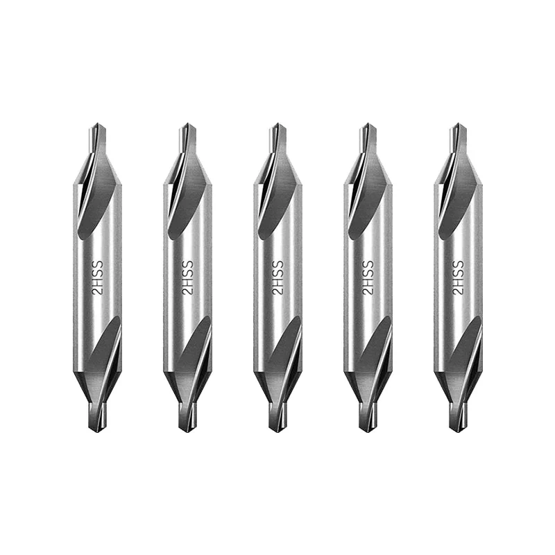 5/6/7Pcs Center Drill Bits Set 60-Degree Angle Center Drill Bits Kit Countersink Tools for Lathe Metalworking 1/1.5/2/2.5/3/4/5