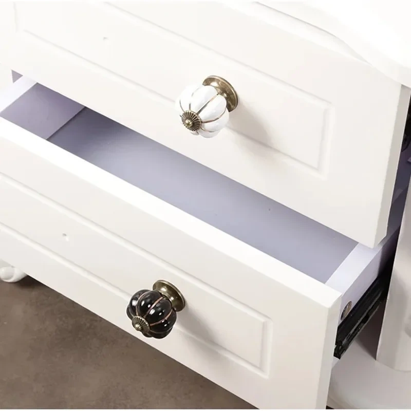 1pc Furniture Handle Door Knobs Furniture Drawer Cupboard Kitchen Pull Handle Pumpkin Ceramic Cabinet Handles Retro Hardware