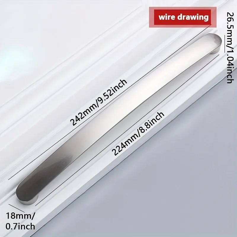 Cabinet Handles Knobs Aluminum Alloy Door Kitchen Knobs Brushed Cabinet Pulls Drawer Modern Furniture Handle Hardware