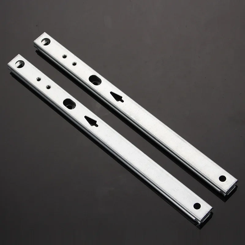 2Pcs 8"-16" Ball Bearing Drawer Slides Furniture Slide Steel Ball Bearing Slides Keyboard Cabinet Cupboard Drawer Runners