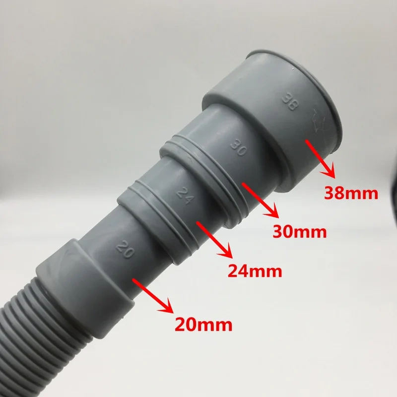 1Pcs 2M/3M PVC Washing Machine Dishwasher Drain Waste Hose Extension Pipe With Bracket Set Wash Machine Ablaufschlauch