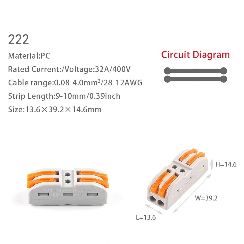 1in multiple out Quick Wiring Connector Universal Splitter wiring cable Push-in Can Combined Butt Home Terminal Block