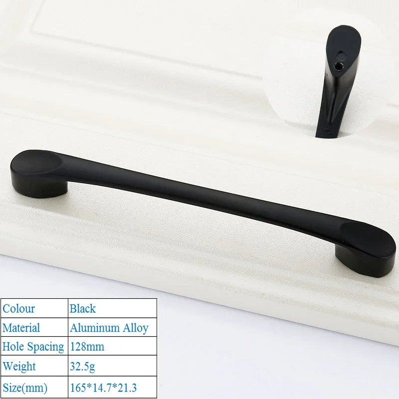 Durable Black Handles for Furniture Cabinet Knobs and Handles Kitchen Handles Drawer Knobs Cabinet Pulls Cupboard Handles Knobs