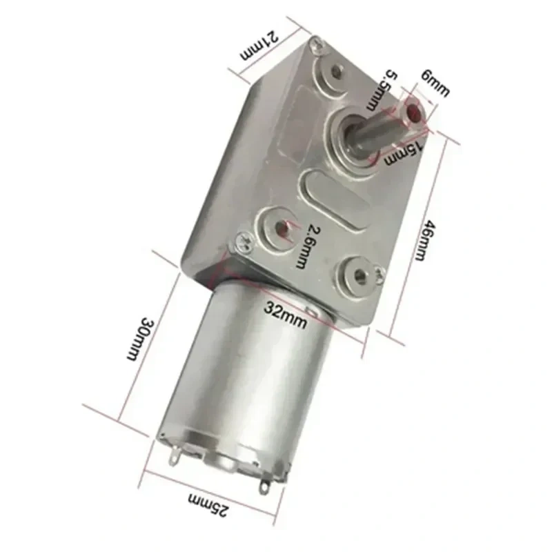 6V12V24V high torque multi-speed DC reducer motor JGY370 with self-locking turbine worm low speed motor
