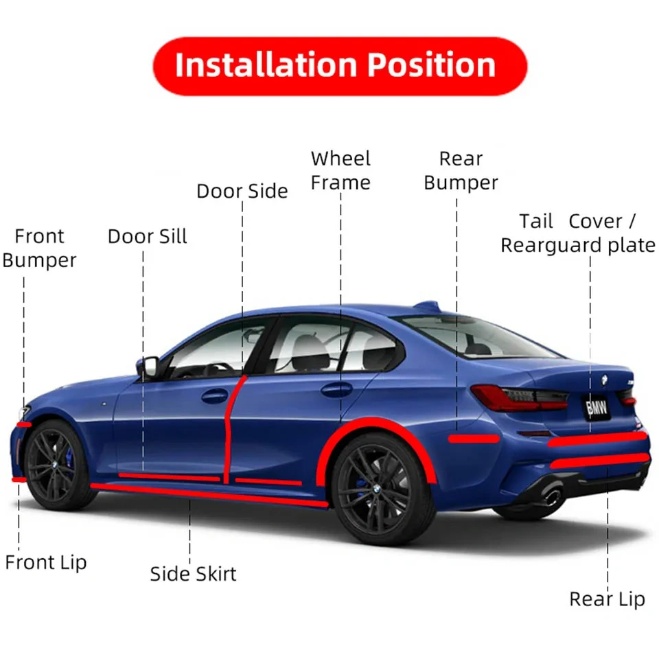 1M Car Rubber Moulding Strip Carbon Fiber Soft Trim Bumper DIY Door Sill Protector Edge Guard Stickers  Styling