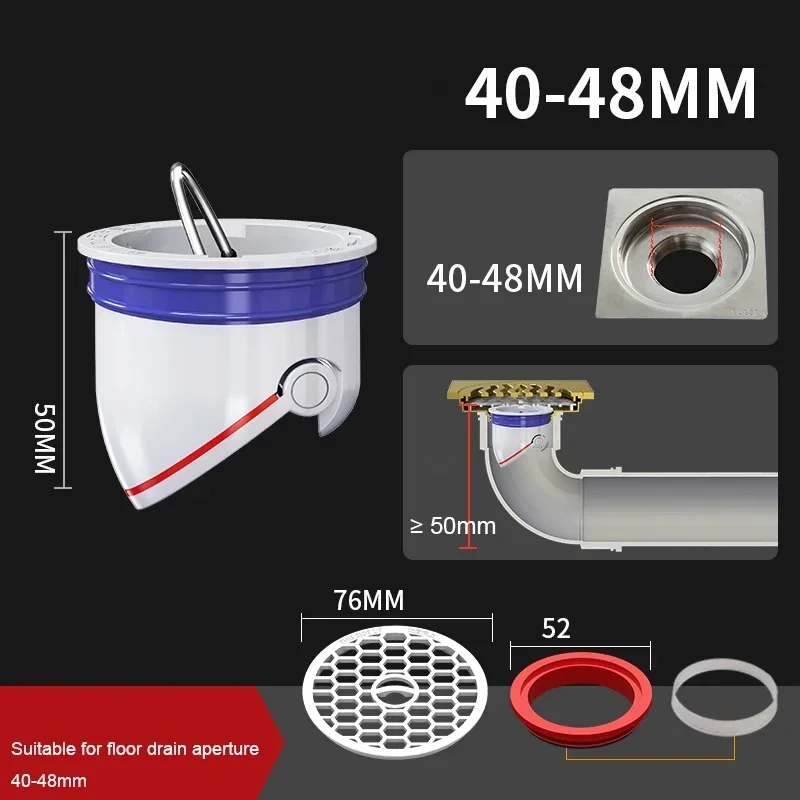 Floor Drain Deodorizer Floor Strainer Plug Trap Sewer Seal Leak Siphon Bathtub Plug Smell Proof Shower Floor Sink Strainer Ralo