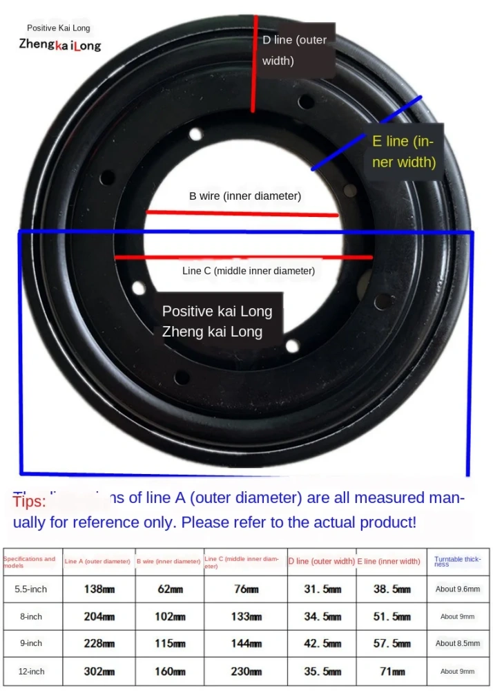 Heavy Duty Round Shape Galvanized Lazy Susan Turntable Bearing Rotating Swivel Plate