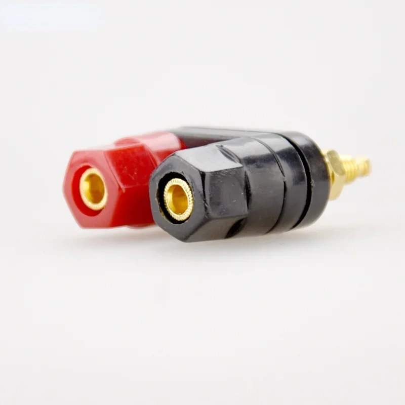 Speaker Terminal Connector (4red +4black)  Binding Post Pure Cupper Gold-plated HIFI Amplifier Banana Socket