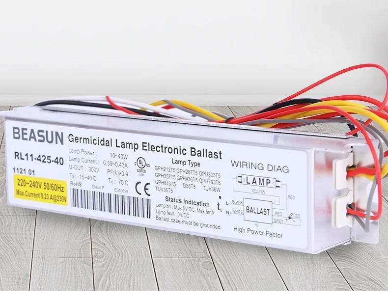 UV Disinfection Lamp Electronic Ballast 10-41W Universal Type RL11-425-40 YL1-425-40 for 21-40W Ultraviolet Tube