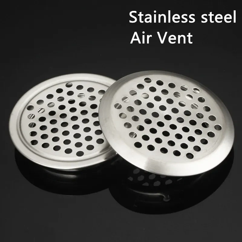5pcs Wardrobe Cabinet Mesh Hole Air Vent Louver Ventilation Cover Stainless Steel Cutting hole Dia.19mm/25mm/29mm/35mm/53mm