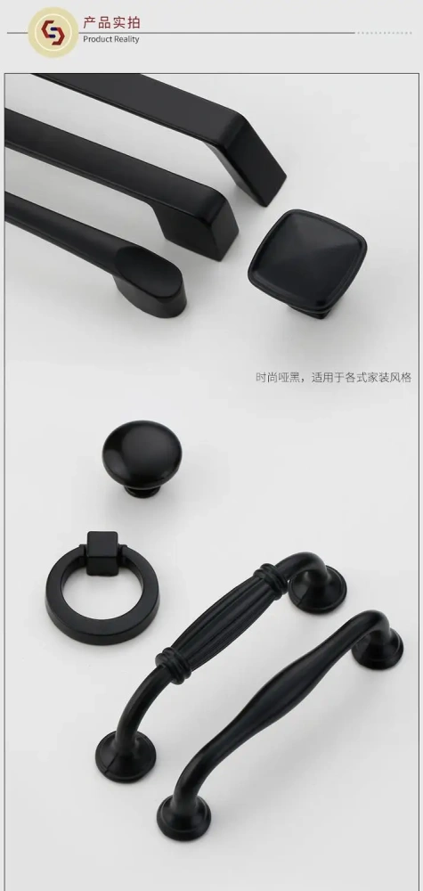 Durable Black Handles for Furniture Cabinet Knobs and Handles Kitchen Handles Drawer Knobs Cabinet Pulls Cupboard Handles Knobs