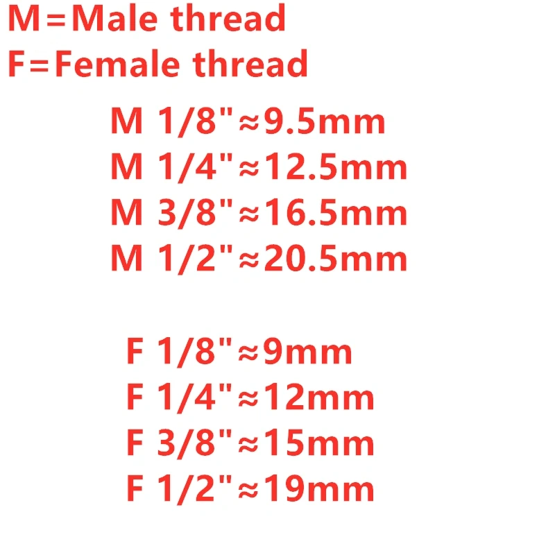 1/8" 1/4" 3/8" 1/2" Male to Female Thread Brass Pipe Connectors Brass Coupler Adapter