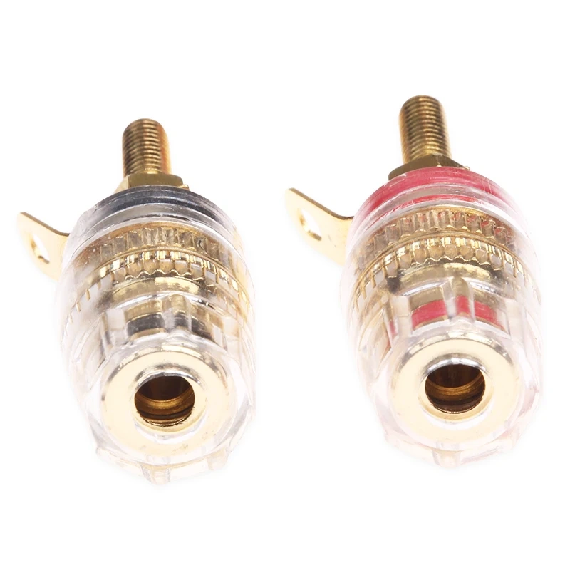 8pcs/lot 42MM Gold Plated Speaker Terminal Binding Post Amplifier Connector Suitable For 4mm Banana Plug High Quality