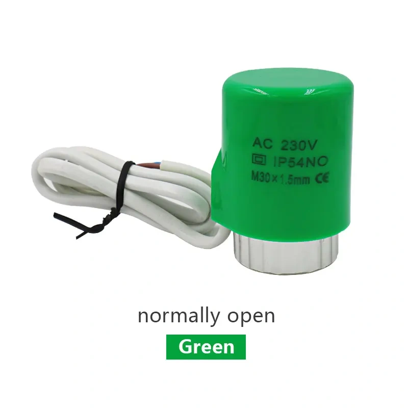 230v normally open Electric thermal actuator for manifold underfloor heating valve calefaccion suelo radiante actuador