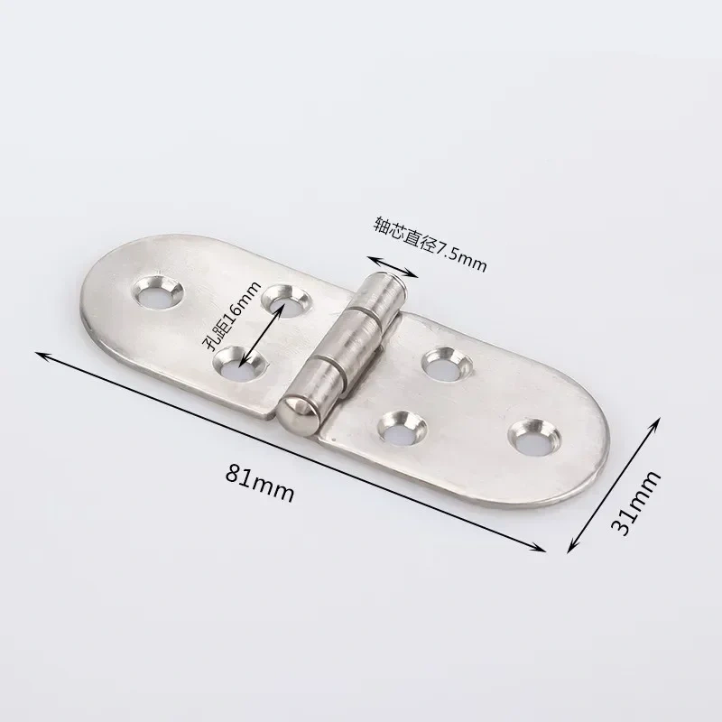 1PCS 201 Stainless Steel Flush Hinges 180 degree Cabinet Hinges Door Semicircle Hinges Furniture Accessories