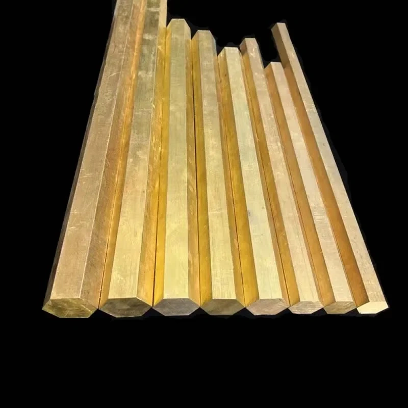 S5~45mm Hexagonal Brass Rods/Bar H59 Brass hexagonal solid column DIY brass material