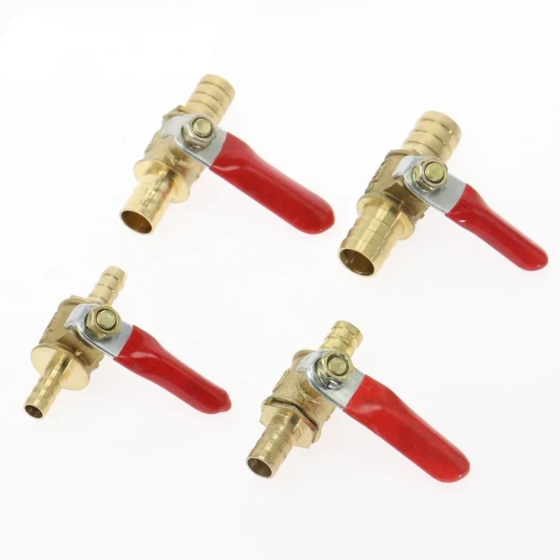 1pcs small Valve 6mm 8mm 10mm 12mm Hose Barb Inline Brass Water Oil Air Gas Fuel Line Shutoff Ball Valve Pipe Fittings