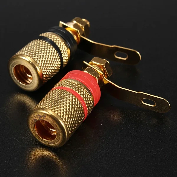 20pcs Gold Plated Amplifier Speaker Terminal Binding Post Banana Plug Socket Connector Suitable for 4mm banana plugs