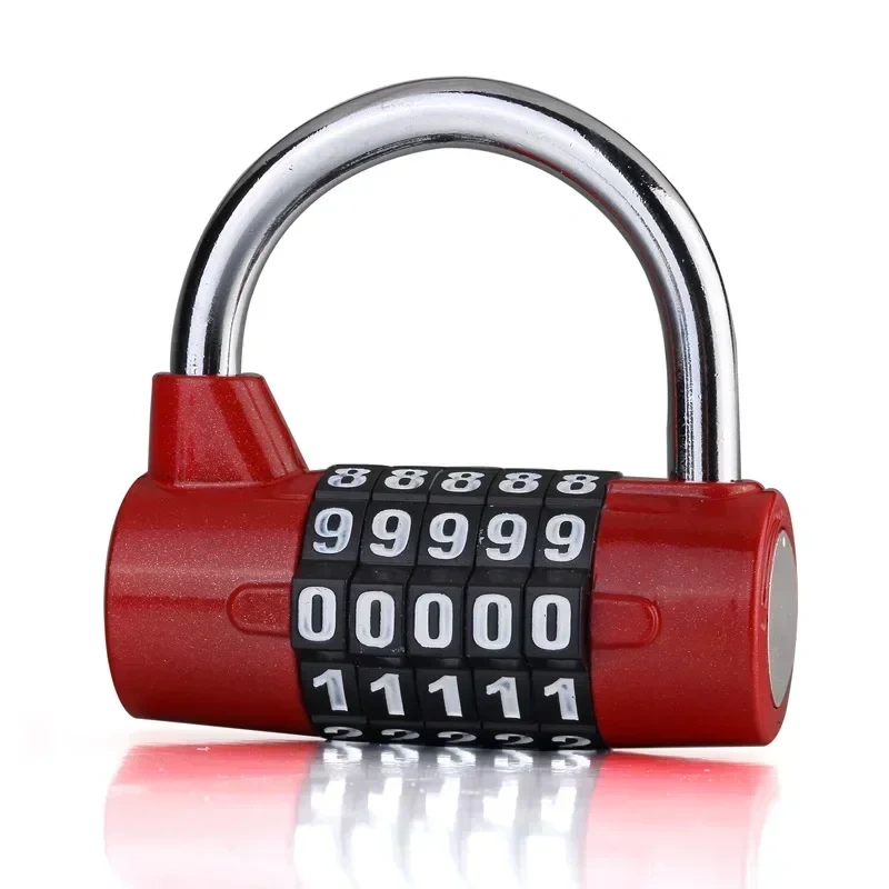 5 Dial Digit Number Combination Travel Password Lock Combination Padlock Zinc Alloy 5 Colors coded lock Security Safely Code new