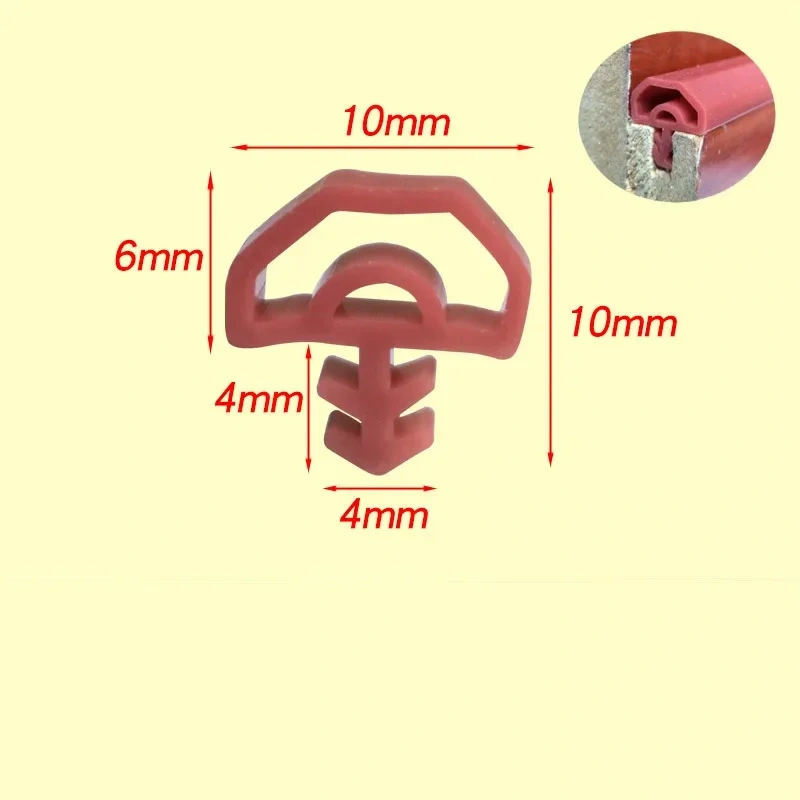 New generation of silicon rubber sealing strips crash soundproof door thong strip door window sealed slot type square premium 5m