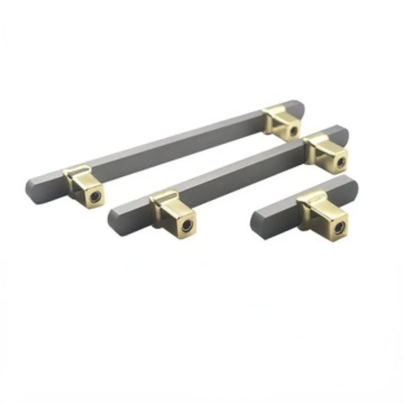 Nordic simple handle wardrobe cabinet door handle metal zinc alloy drawer cabinet door handle furniture hardware